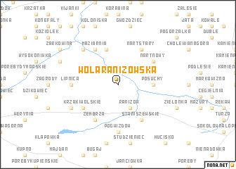 map of Wola Raniżowska