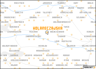 map of Wola Ręczajska
