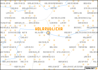 map of Wola Rudlicka