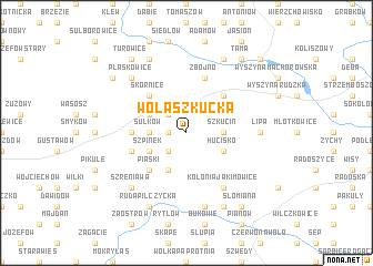 map of Wola Szkucka