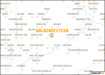 map of Wola Żarczycka