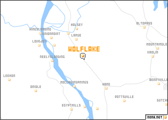 map of Wolf Lake