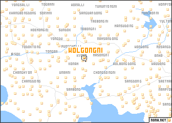 map of Wŏlgong-ni