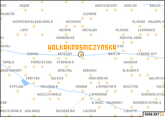 map of Wólka Kraśniczyńska