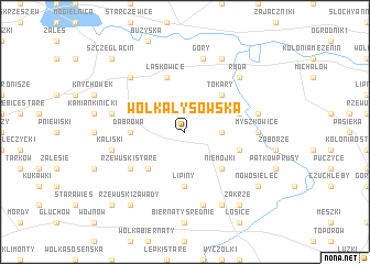 map of Wólka Łysowska