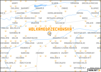 map of Wólka Medrzechowska