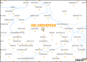 map of Wólka Okopska