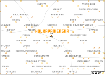 map of Wólka Panieńska