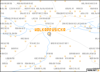 map of Wólka Prusicka