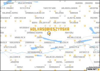 map of Wólka Sobieszyńska