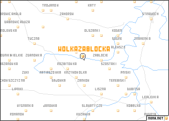 map of Wólka Zabłocka