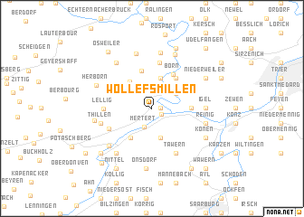 map of Wollefsmillen