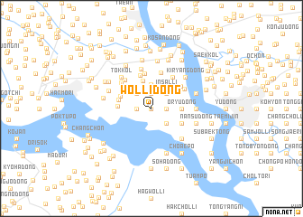 map of Wŏlli-dong