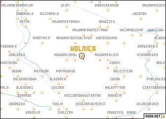 map of Wolnica