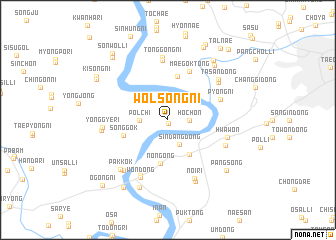 map of Wŏlsŏng-ni