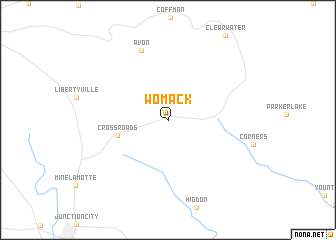 map of Womack