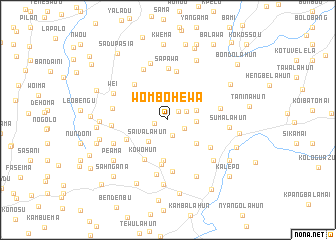 map of Wombohewa