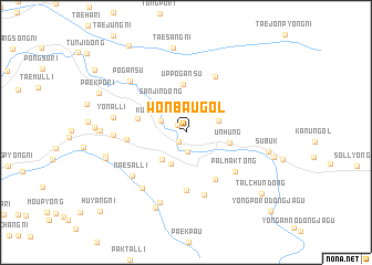 map of Wŏnbau-gol