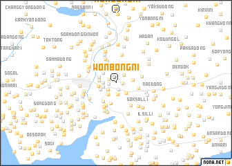 map of Wŏnbong-ni