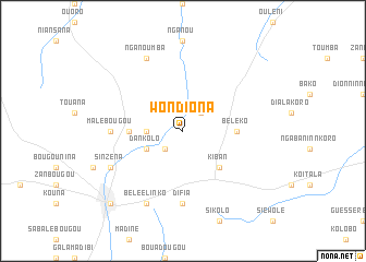 map of Wondiona