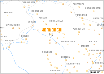 map of Wŏndong-ni