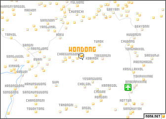 map of Wŏn-dong