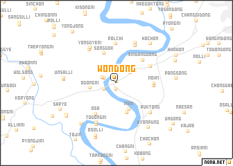 map of Wŏndŏng