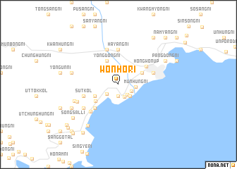 map of Wŏnho-ri