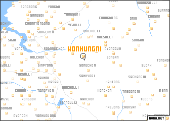 map of Wŏnhŭng-ni