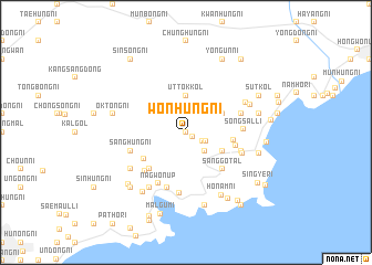 map of Wŏnhŭng-ni