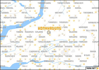 map of Wŏnhwadŭng