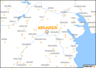 map of Wŏnjung-ni