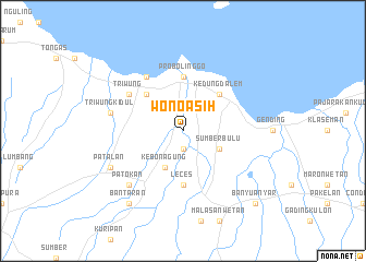 map of Wonoasih