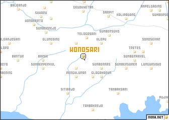 map of Wonosari