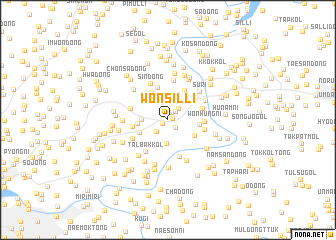 map of Wŏnsil-li