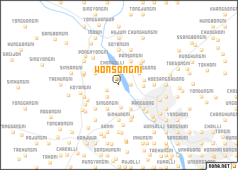 map of Wŏnsŏng-ni
