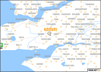 map of Wŏnu-ri