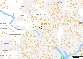 map of Wood Acres