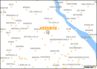 map of Woodbine