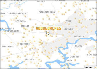 map of Wooded Acres