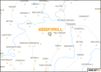 map of Woodfin Mill