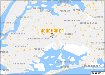 map of Woodhaven