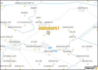 map of Woodhurst