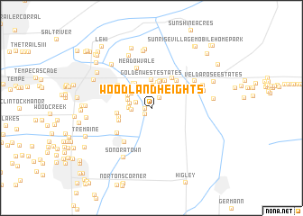 map of Woodland Heights