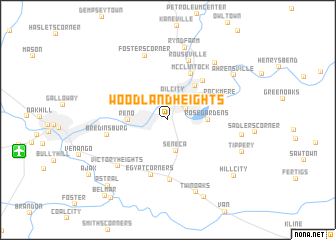 map of Woodland Heights