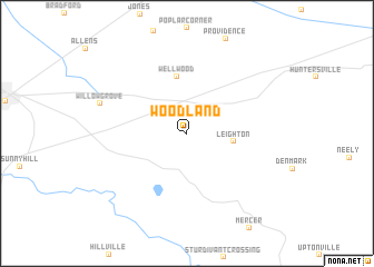 map of Woodland