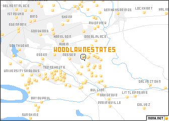 map of Woodlawn Estates