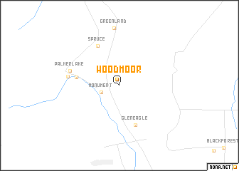 map of Woodmoor