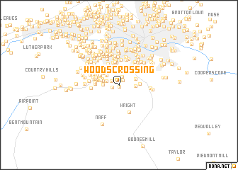 map of Woods Crossing