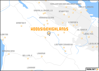 map of Woodside Highlands